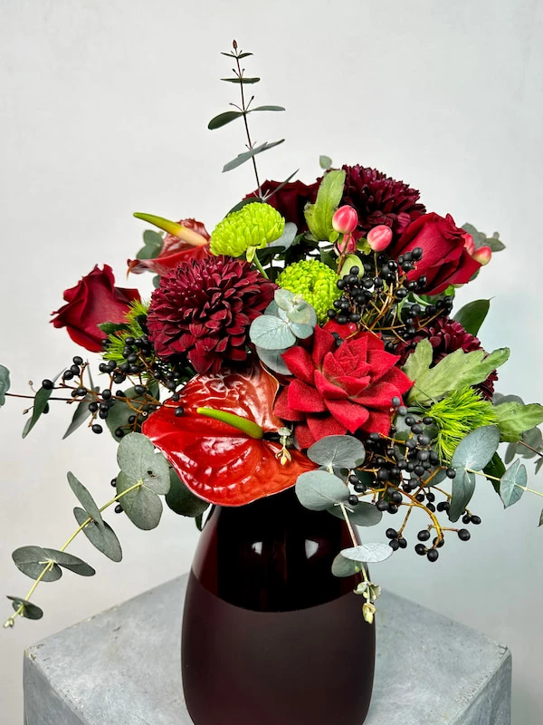 Deep Red Bordo Vazoda Aranjman