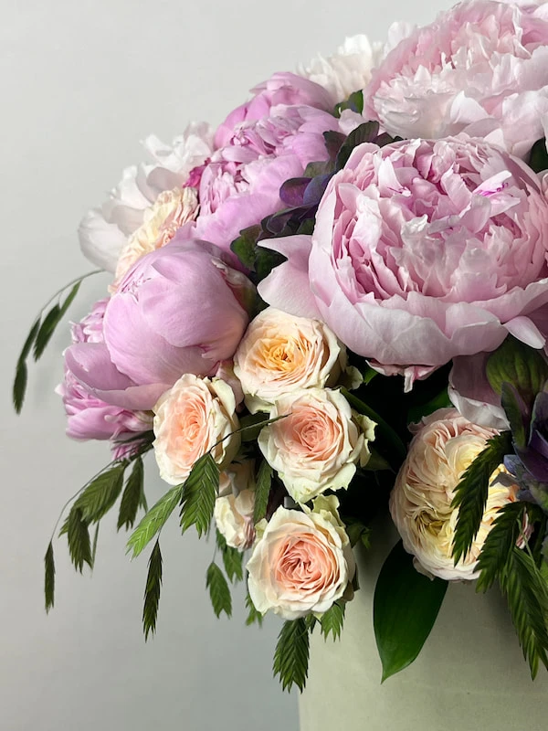 Pluffy Şakayık Kutu Aranjman