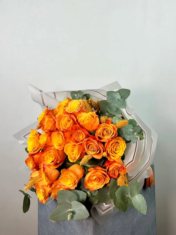 Coral 25 Turuncu Gül Buketi
