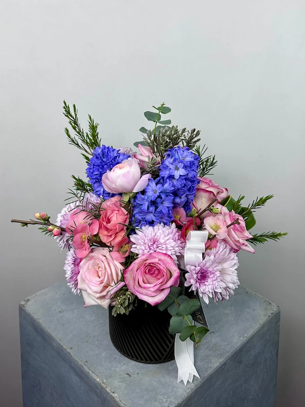 Mor Pembe Mini Sümbül Aranjman