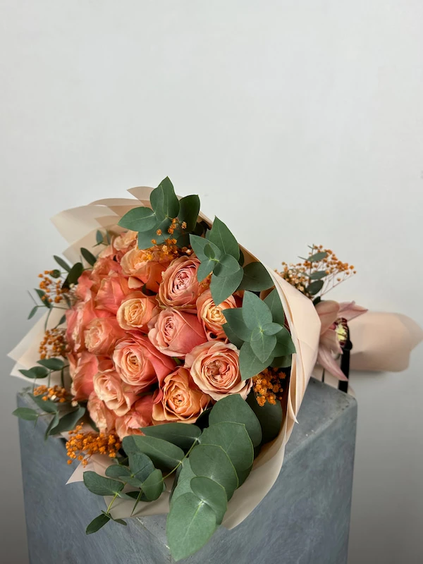 Kahala Gül ve Okaliptus Buketi